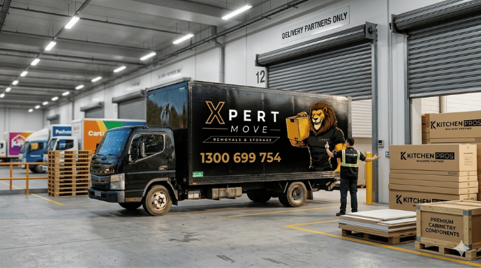 Home Xpert Move truck loaded for regular business delivery run in Sydney