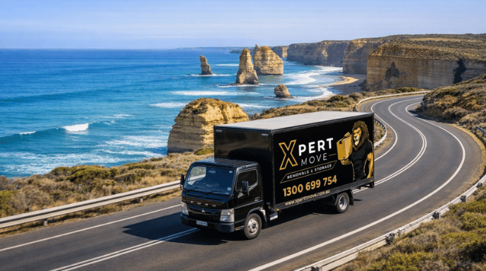 Home Xpert Move truck on highway for interstate removal from Sydney to Melbourne